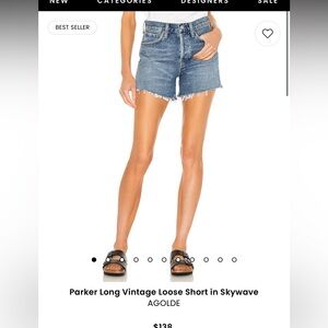 AGOLDE PARKER LONG SHORTS